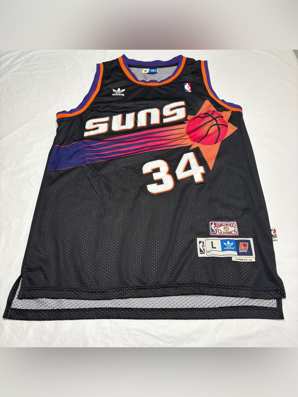 Adidas Phoenix Suns Charles Barkley #34 Hardwood Classics Jersey L +2 Length